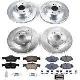 PowerStop Z23 Evolution Sport Brake Upgrade Kits for 2006 E350 - K4526 Pads and Rotors, Sport, Cross-Drilled/Slotted Surface, Iron, Zinc Plated, 11.610 in./11.810 in. Diameter, Carbon Fiber Ceramic Pads, Kit thumbnail 3