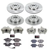 PowerStop Z17 Evolution Plus Stock Replacement Brake Kits with Calipers for 2013-2017 BEETLE, 2018 JETTA - KCOE7280 Disc Kits, Autospecialty Calipers, Front and Rear, Solid Surface Rotors, 1-piston Calipers, Volkswagen, Kit thumbnail 2