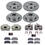PowerStop Z17 Evolution Plus Stock Replacement Brake Kits with Calipers for 2005-2006 CAMRY - KCOE2413A Disc Kits, Autospecialty Calipers, Front and Rear, Solid Surface Rotors, 1-piston Calipers, Toyota, Kit thumbnail 2