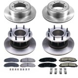 Power Stop Z17 Evolution Plus Stock Replacement Brake Kits KOE7572 Rotor and Pad Combos, Autospecialty Replacement, Front/Rear, Solid Surface Rotors, Ceramic Pads, Ford, Kit thumbnail 1