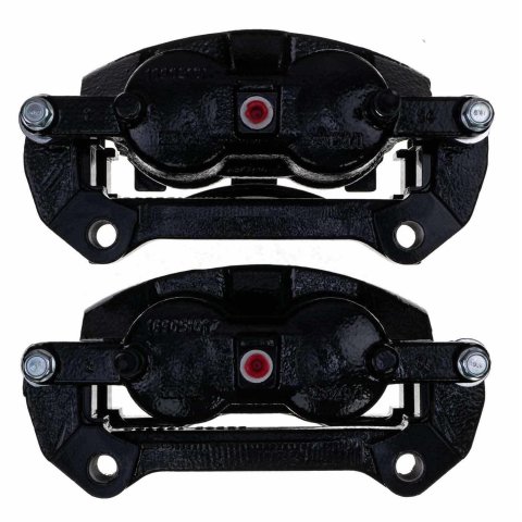 PowerStop Performance Powdercoated Brake Calipers for 2010-2021 EXPEDITION, NAVIGATOR, 2010-2011 F-150 - S5236BLK Disc Caliper, Performance, Cast Iron, Black Powdercoated, 2-Piston, Ford, Lincoln, Front, Pair thumbnail 2