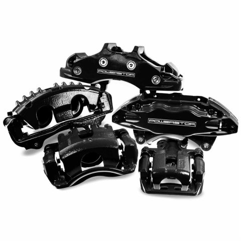 PowerStop Performance Powdercoated Brake Calipers for 2010-2021 EXPEDITION, NAVIGATOR, 2010-2011 F-150 - S5236BLK Disc Caliper, Performance, Cast Iron, Black Powdercoated, 2-Piston, Ford, Lincoln, Front, Pair thumbnail 4