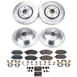 PowerStop Z23 Evolution Sport Brake Upgrade Kits for 2009 FX35 - K9135 Rotor and Pad Combos, Upgrade, Cross-drilled/Slotted Rotors, Carbon Fiber Ceramic Pads, Front and Rear, Infiniti, Kit thumbnail 9