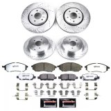 PowerStop Z26 Street Warrior Brake Upgrade Kits for 2009 FX35 - K9135-26 Rotor and Pad Combos, Upgrade, Cross-drilled/Slotted Rotors, Carbon Fiber Ceramic Pads, Front and Rear, Infiniti, Kit thumbnail 3
