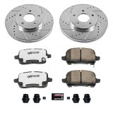 PowerStop Z26 Street Warrior Brake Upgrade Kits K15223DK-26 Rotor and Pad Combo, Warrior, Front/Rear, Cross-drilled/Slotted Rotors, Zinc Dichromate Plated, Carbon Ceramic Pads, Chevy, Kit thumbnail 7