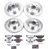 PowerStop Z26 Street Warrior Brake Upgrade Kits for 2011-2013 328I - K6072-26 Rotor and Pad Combo, Warrior, Front/Rear, Cross-drilled/Slotted Rotors, Zinc Dichromate Plated, Carbon Fiber Ceramic Pads, BMW, Kit thumbnail 3
