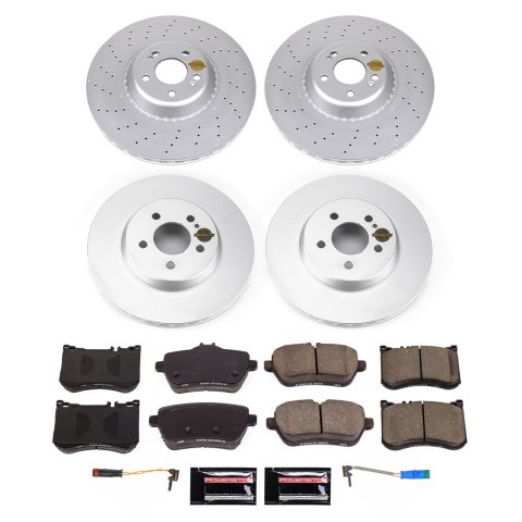 PowerStop Z23 Evolution Sport GEOMET Coated Brake Kits for 2018-2020 S450, 2018-2021 S560 - CRK9160 Rotor and Pad Combos, Coated, Solid Surface Rotors, Carbon Fiber Ceramic Pads, Front and Rear, Mercedes-Benz, Kit thumbnail 3