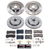 PowerStop Z23 Evolution Sport Brake Upgrade Kits for 2021-2024 DURANGO, 2021 GRAND CHEROKEE - K8903 Rotor and Pad Combos, Upgrade, Cross-drilled and Slotted Rotors, Carbon Fiber Ceramic Pads, Front and Rear, Dodge, Jeep, Kit thumbnail 6