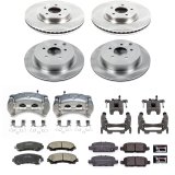 Power Stop Z17 Evolution Plus Stock Replacement Brake Kits with Calipers KCOE8006 Disc Kits, Autospecialty Calipers, Front and Rear, Solid Surface Rotors, Cast Iron Calipers, for Infiniti, Kit thumbnail 2
