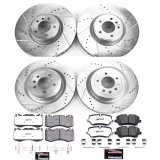 PowerStop Z36 Truck and Tow Brake Upgrade Kits for 2013-2018 RANGE ROVER, 2014-2017 ROVER SPORT - K7101-36 Pads Rotors, Tow, Cross-Drilled/Slotted Surface, Iron, Zinc Plated, 14.960 in./14.370 in. Diameter, Carbon Fiber Ceramic Pads, Kit thumbnail 9