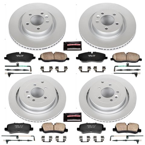 PowerStop Z23 Evolution Sport GEOMET Coated Brake Kits for 2005-2009 LR3 - CRK4059 Rotor and Pad Combos, Geomet Coated, Carbon Fiber Ceramic Pads, Solid Surface, Front and Rear, Land Rover, Kit thumbnail 4