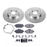Power Stop Z23 Evolution Sport Brake Upgrade Kits with Calipers KC8915 Disc Kits, Calipers, Cross-drilled/Slotted Surface Rotors, Red Calipers, Front and Rear, Mini, Kit thumbnail 4