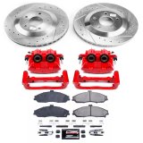 PowerStop Z23 Evolution Sport Brake Upgrade Kits with Calipers for 1997-2004 CORVETTE - KC1559 Disc Kits, Calipers, Cross-drilled/Slotted Rotors, Red Calipers, Front, Chevrolet, Kit thumbnail 5