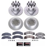 PowerStop Z17 Evolution Plus GEOMET Coated Brake Kits for 2008-2025 E-350 SUPER DUTY, 2017-2018 E-450 DUTY - CRK4132 Rotor and Pad Combos, Coated, Solid Surface Rotors, Ceramic Pads, 13.58 in. O.D., Front and Rear, Ford, thumbnail 6