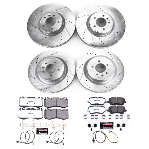 PowerStop Z36 Truck and Tow Brake Upgrade Kits for 2019-2022 RANGE ROVER - K8789-36 Rotor Pad Combos, Upgrade, Cross-drilled/Slotted Rotors, Carbon Fiber Ceramic Pads, Front Rear, Land Rover, Kit thumbnail 3