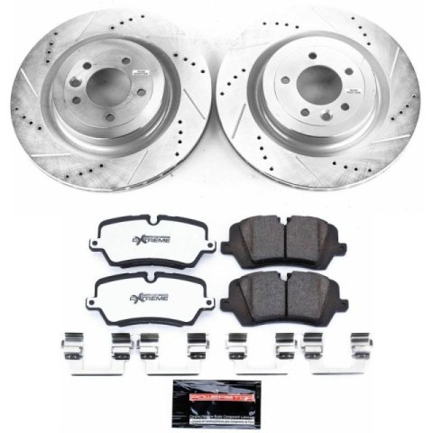 PowerStop Z36 Truck and Tow Brake Upgrade Kits for 2019-2022 RANGE ROVER - K8789-36 Rotor Pad Combos, Upgrade, Cross-drilled/Slotted Rotors, Carbon Fiber Ceramic Pads, Front Rear, Land Rover, Kit thumbnail 8