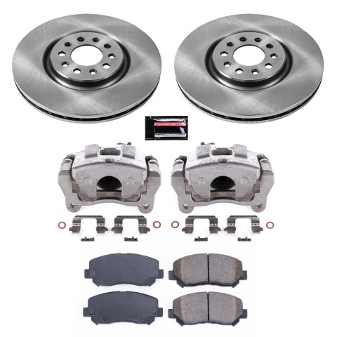 PowerStop Z17 Evolution Plus Stock Replacement Brake Kits with Calipers for 2015-2017 200, 2014-2022 CHEROKEE - KCOE6538 Disc Kit, Replacement, Front, Solid Surface, Chrysler, Jeep, Kit thumbnail 2