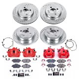 PowerStop Z23 Evolution Sport Brake Upgrade Kits with Calipers for 2011-2015 COOPER - KC6740 Disc Kits, Calipers, Cross-drilled/Slotted Rotors, Red Calipers, Front and Rear, Mini, Kit thumbnail 5