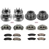 Power Stop Z17 Evolution Plus Stock Replacement Brake Kits with Calipers KCOE4034 Disc Kits, Autospecialty Kits, Front and Rear, Solid Surface Rotors, 2-piston Calipers, Dual Rear Wheels Only, Ford, Kit thumbnail 2