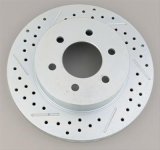 PowerStop Evolution Drilled and Slotted Rotors for 2004-2008 F-150, 2006-2008 MARK LT - AR-8594XPR Brake Rotors, Cross-Drilled/Slotted, Iron, Natural, Front, Ford, Pair thumbnail 6