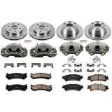PowerStop Z17 Evolution Plus Stock Replacement Brake Kits with Calipers KCOE2010B Disc Kits, Replacement, Front and Rear, Solid Surface Rotors, Natural Cast Iron Calipers, Chevy, GMC, Kit thumbnail 2
