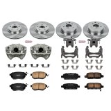 Power Stop Z17 Evolution Plus Stock Replacement Brake Kits with Calipers KCOE117 Disc Kits, Autospecialty Calipers, Front and Rear, Solid Surface Rotors, 1-piston Calipers, for Nissan, Kit thumbnail 2