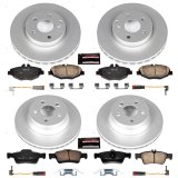 PowerStop Z23 Evolution Sport GEOMET Coated Brake Kits for 2006-2009 E350 - CRK4524 Rotor and Pad Combos, Geomet Coated, Carbon Fiber Ceramic Pads, Solid Surface, Front and Rear, Mercedes-Benz, Kit thumbnail 4