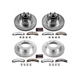 PowerStop Z36 Truck and Tow Brake Upgrade Kits K4131-36 Rotor Pad Combos, Upgrade, Cross-drilled Slotted Rotors, Carbon Fiber Ceramic Pads, Front Rear, Ford, Kit thumbnail 7