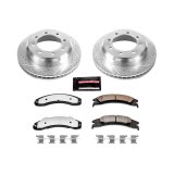 PowerStop Z36 Truck and Tow Brake Upgrade Kits K4131-36 Rotor Pad Combos, Upgrade, Cross-drilled Slotted Rotors, Carbon Fiber Ceramic Pads, Front Rear, Ford, Kit thumbnail 9