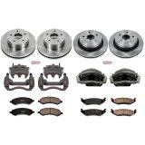 PowerStop Z17 Evolution Plus Stock Replacement Brake Kits with Calipers for 2006-2008 RAM 1500 - KCOE2164 Disc Kit, Replacement, Front and Rear, Solid Surface Rotors, Dodge, Kit thumbnail 2