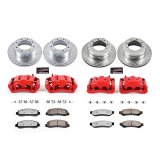 PowerStop Z36 Truck and Tow Brake Upgrade Kits with Calipers for 2005-2010 F-350 SUPER DUTY - KC4033-36 Rotors, Pads, Red Calipers, Drilled/Slotted Rotors, Pads, Front/Rear, Ford, Kit thumbnail 7