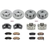PowerStop Z17 Evolution Plus Stock Replacement Brake Kits with Calipers for 2006-2012 ECLIPSE, 2007-2009 GALANT - KCOE2809 Disc Kits, Autospecialty Calipers, Front and Rear, Solid Surface Rotors, 1-piston Calipers, Mitsubishi, Kit thumbnail 2