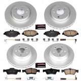 PowerStop Z23 Evolution Sport GEOMET Coated Brake Kits for 2006 E350 - CRK4526 Rotor and Pad Combos, Geomet Coated, Carbon Fiber Ceramic Pads, Solid Surface, Front and Rear, Mercedes-Benz, Kit thumbnail 4