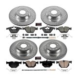 PowerStop Z23 Evolution Sport Brake Upgrade Kits for 2013-2015 X1 - K7021 Pads and Rotors, Sport, Cross-Drilled/Slotted Surface, Iron, Zinc Plated, 13.700 in./13.230 in. Diameter, Carbon Fiber Ceramic Pads, Kit thumbnail 7