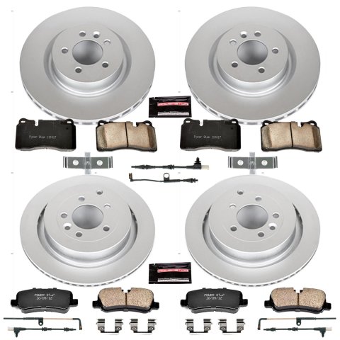 PowerStop Z23 Evolution Sport GEOMET Coated Brake Kits for 2006-2009 RANGE ROVER SPORT - CRK5443 Rotor and Pad Combos, Geomet Coated, Carbon Fiber Ceramic Pads, Solid Surface, Front and Rear, Land Rover, Kit thumbnail 4