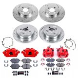 PowerStop Z23 Evolution Sport Brake Upgrade Kits with Calipers for 2012-2015 COOPER - KC6742 Disc Kits, Calipers, Cross-drilled/Slotted Rotors, Red Calipers, Front and Rear, Mini, Kit thumbnail 6