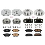 PowerStop Z17 Evolution Plus Stock Replacement Brake Kits with Calipers for 2004-2006 MAXIMA - KCOE092 Disc Kits, Autospecialty Calipers, Front and Rear, Solid Surface Rotors, 1-piston Calipers, Nissan, Kit thumbnail 2