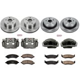 Power Stop Z17 Evolution Plus Stock Replacement Brake Kits with Calipers KCOE2164A Disc Kits, Autospecialty Kits, Front and Rear, Solid Surface Rotors, Cast Iron Calipers, Chrysler, Dodge, Ram, Kit thumbnail 2