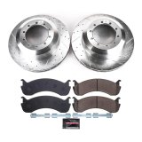 PowerStop Z36 Truck and Tow Brake Upgrade Kits for 2015-2019 F-59 COMMERCIAL STRIPPED CHASSIS - K9123-36 Rotor Pad Combos, Upgrade, Cross-drilled Slotted Rotors, Carbon Fiber Ceramic Pads, Front, Ford, Kit thumbnail 3