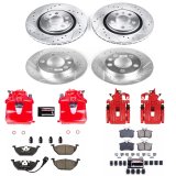 PowerStop Z23 Evolution Sport Brake Upgrade Kits with Calipers for 2000-2006 BEETLE, GOLF - KC840A Disc Kits, Calipers, Front and Rear, Cross-drilled/Slotted Rotors, Red Calipers, Volkswagen, Kit thumbnail 5