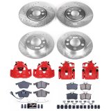 PowerStop Z23 Evolution Sport Brake Upgrade Kits with Calipers for 2000-2010 BEETLE, 2000-2006 GOLF - KC899B Disc Kits, Pads, Drilled/Slotted Rotors, Red Calipers, Front/Rear, Volkswagen, Kit thumbnail 5