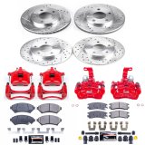 PowerStop Z23 Evolution Sport Brake Upgrade Kits with Calipers for 2000-2005 BONNEVILLE, LESABRE - KC2556 Disc Kit, Upgrade, Front and Rear, Cross-Drilled/Slotted Surface, Buick, Pontiac, Kit thumbnail 4