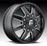 Fuel Off-Road Maverick D538 Series Matte Black Dually Wheels with Milled Accents 17x6.5 Wheels, Front (New), Front (New) 8x200 NBD8.48 116 142.2, NBD-Matte BLK MIL thumbnail 1
