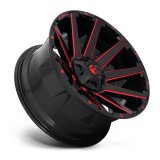 Fuel Off-Road Contra D643 Gloss Black Wheels with Candy Red Accents 20x10 Wheel, D643, 20 x 10, Aluminum, Black, Accent, 8 x 165.1mm Bolt Pattern, -18mm Offset, 4.790 in. Backspace, Each thumbnail 2