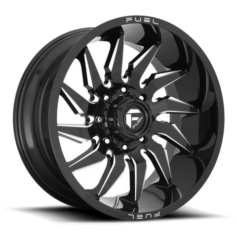 Fuel Off-Road Saber D744 Series Gloss Black Wheels with Milled Accents 22x10 SABER 22X10 6X5.5 106.1 NBL 4.82 -18MM thumbnail 1