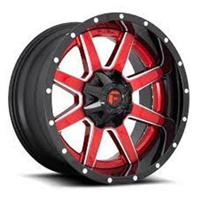 Fuel Off-Road Maverick D250 Series Gloss Red Wheels with Black Lip 20x10 MAVERICK 20X10 8X180 QL 4.75 124.3 -19MM