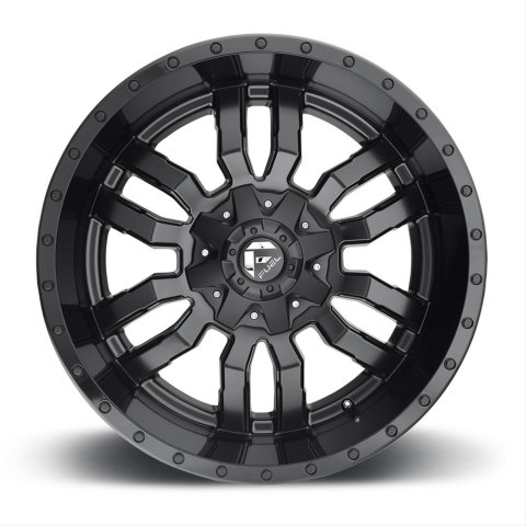 Fuel Off-Road Sledge D596 Series Matte Black Wheels with Gloss Lip 18x9 Wheels, Sledge, 6x1356x5.5 BLD5.00 01 106.3, BLD-Gloss BLK thumbnail 2