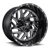 Fuel Off-Road Triton D581 Series Gloss Black Wheels with Milled Accents 20x12 Wheels, Triton, 8x6.5 NBL4.75 -43 125.2, NBL-Gloss BLK MIL thumbnail 6
