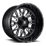 Fuel Off-Road Stroke D611 Series Gloss Black Wheels with Milled Accents 24x14 Wheel, Stroke, 24 x 14, Black, Accents, 8 x 170mm Bolt Pattern, -75mm Offset, 4.550 in. Backspace, Each thumbnail 2