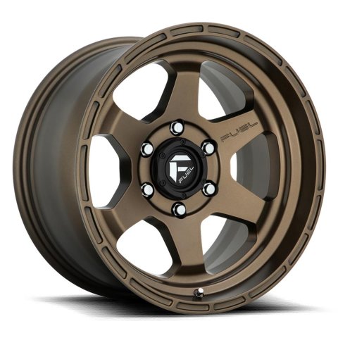Fuel Off-Road Shok D666 Matte Bronze Wheels 17x9 Wheel, D666, 17 x 9, Aluminum, Bronze, 5 x 127mm Bolt Pattern, -12mm Offset, 4.530 in. Backspace, Each